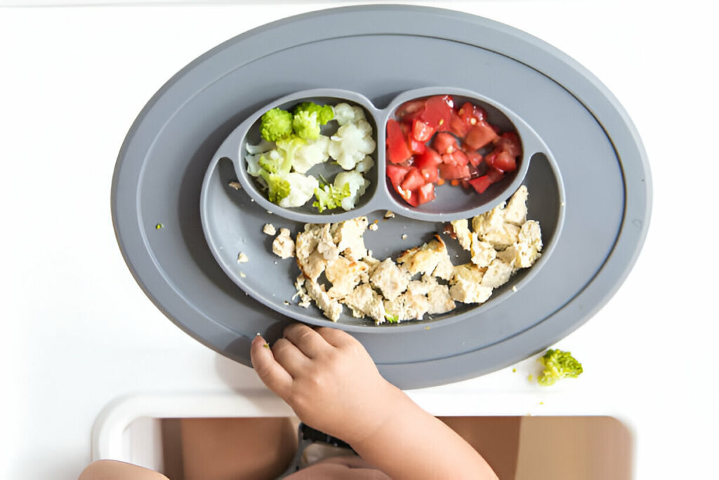 Plato con alimentos BLW Plato con alimentos BLW