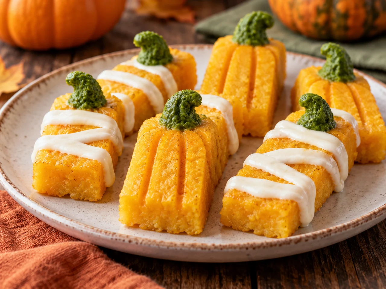 Bastones blandos de polenta y calabaza BLW