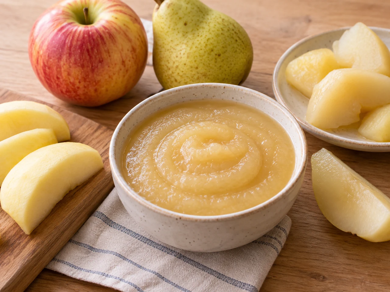 Compota de manzana y pera para bebés