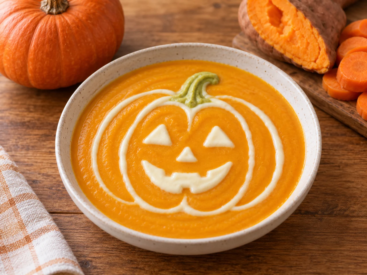Crema naranja de boniato y zanahoria para bebés