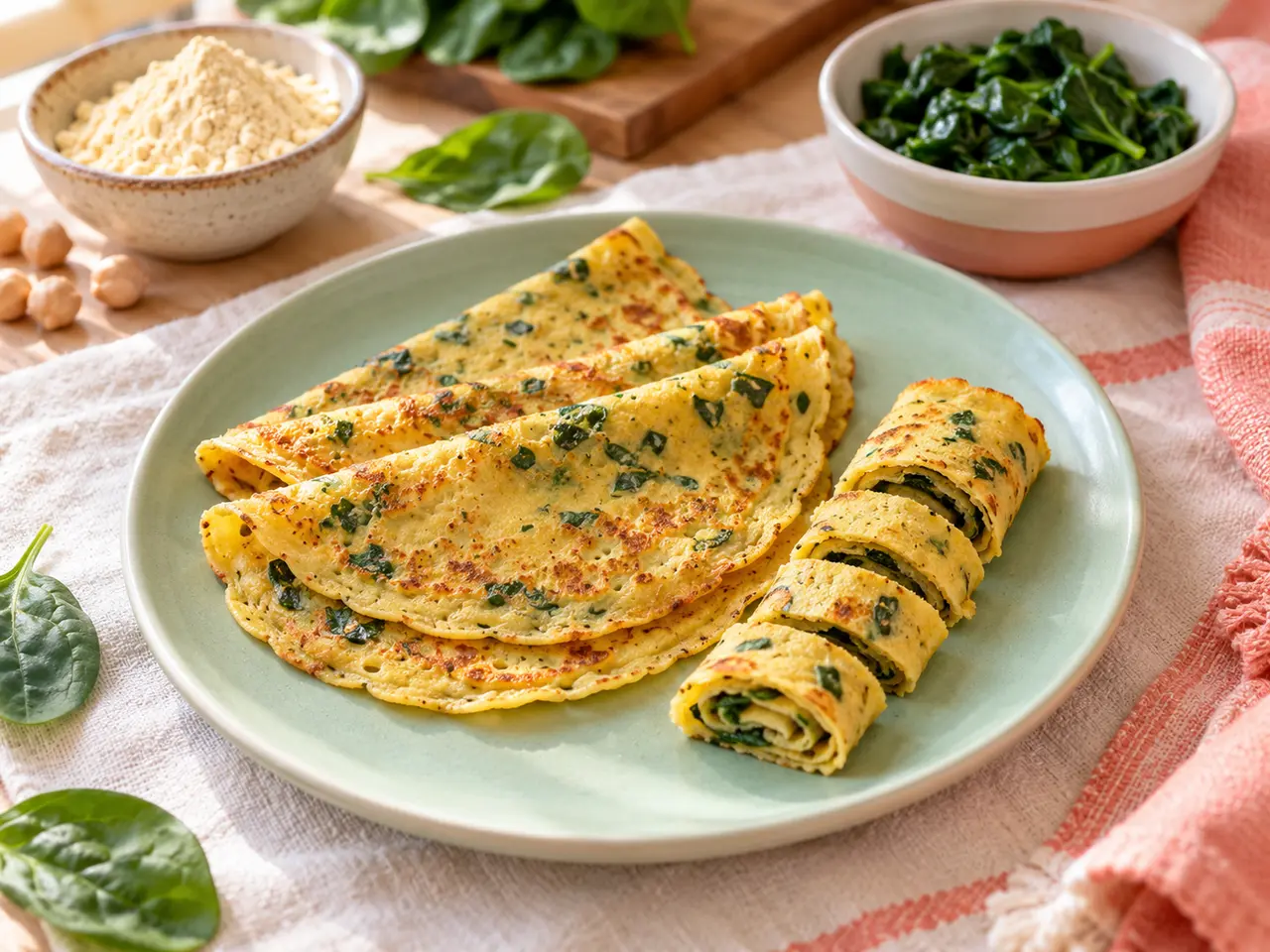 Crepes de garbanzo BLW