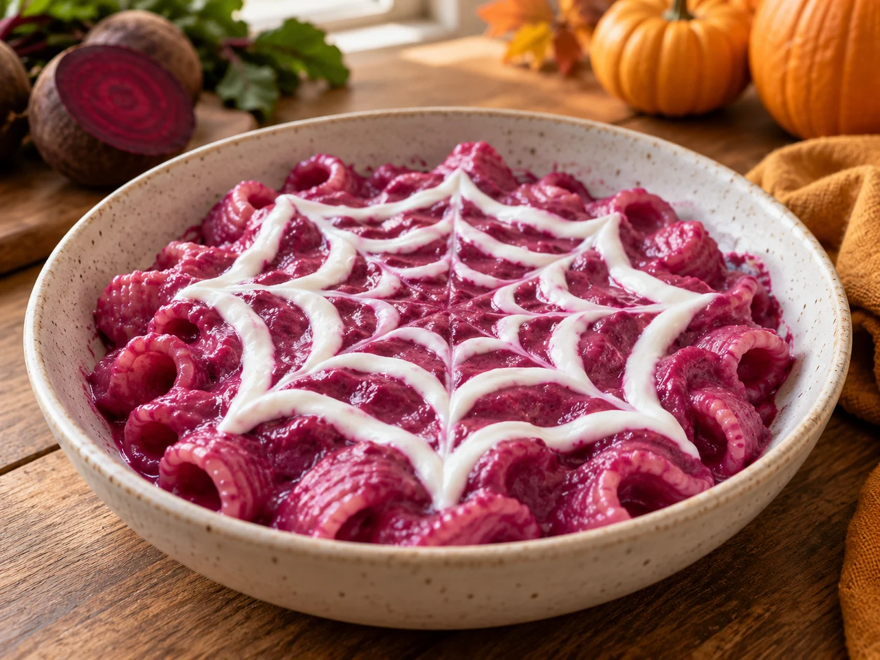 Pasta morada de remolacha y yogur BLW para bebés