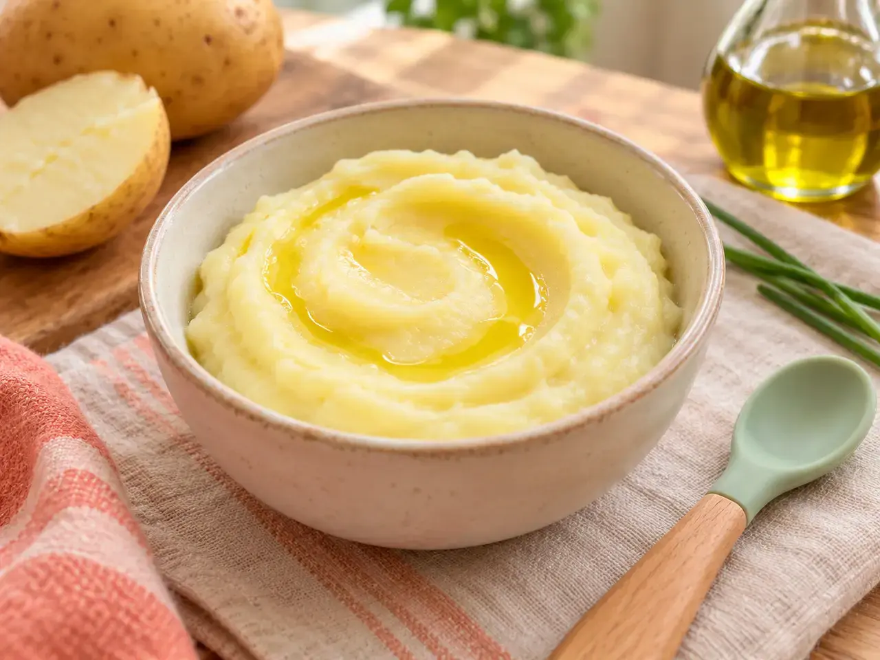 Puré de avena, manzana y canela