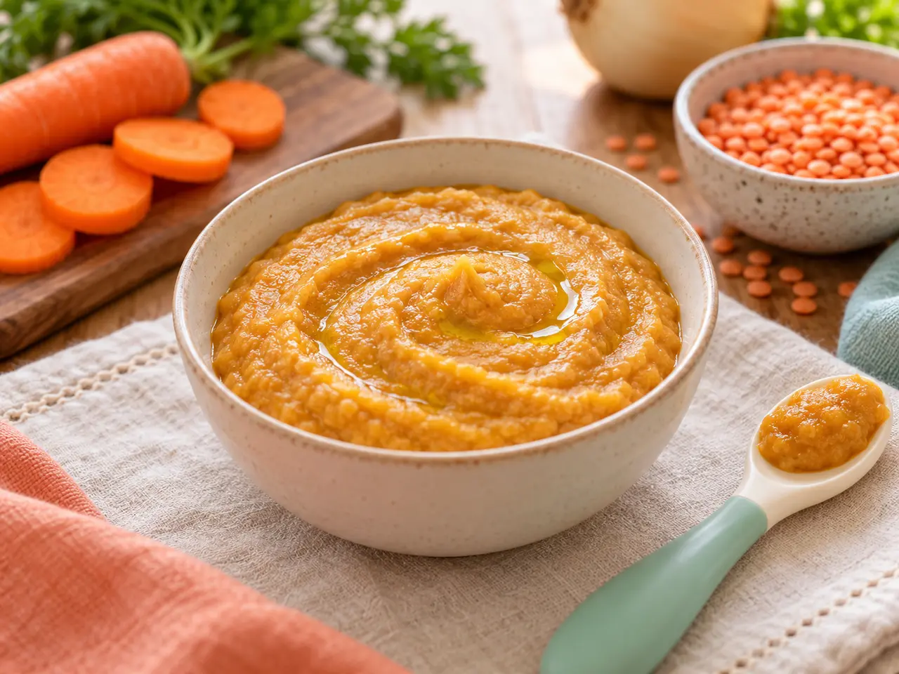 Puré de lentejas para bebés
