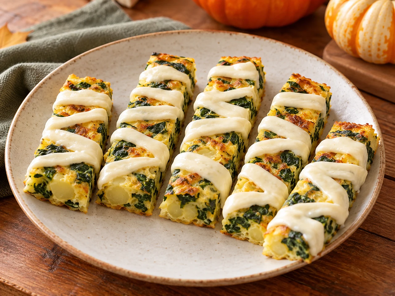 Tortilla momia de espinaca y patata BLW