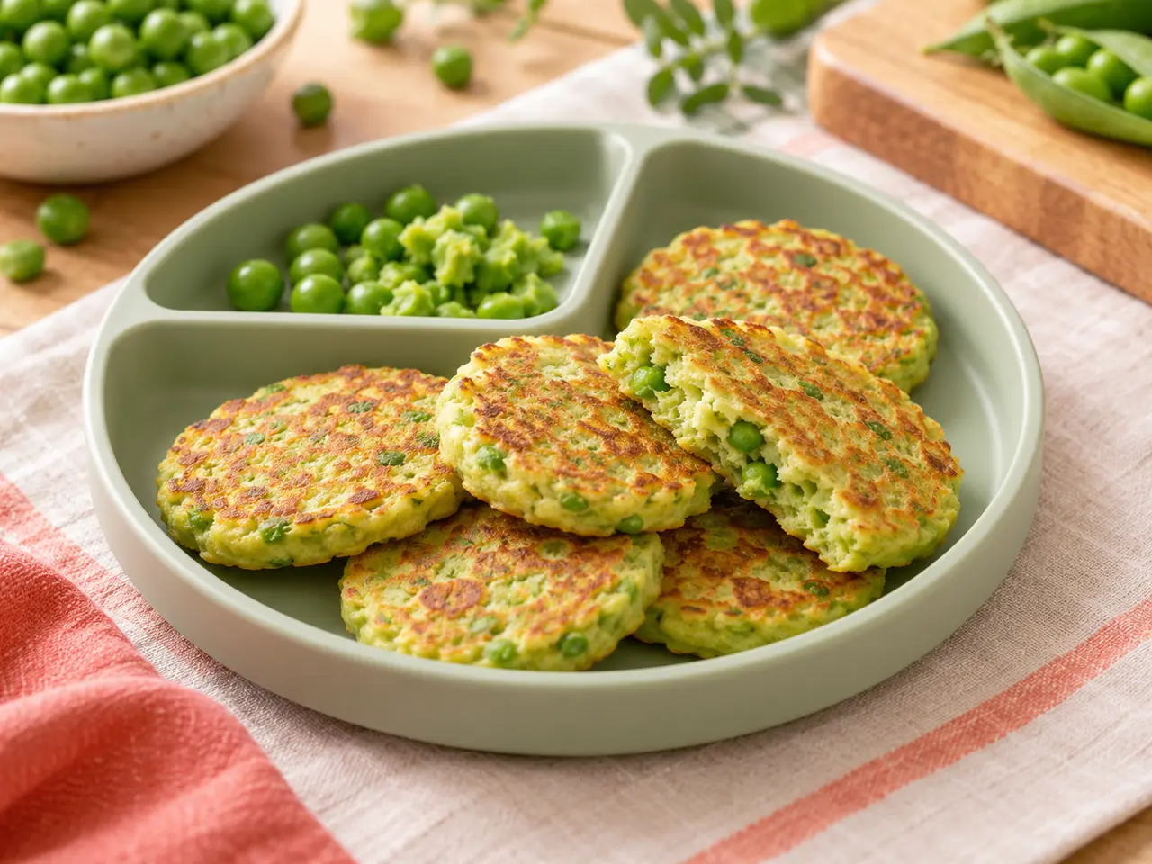 Tortitas de guisantes BLW